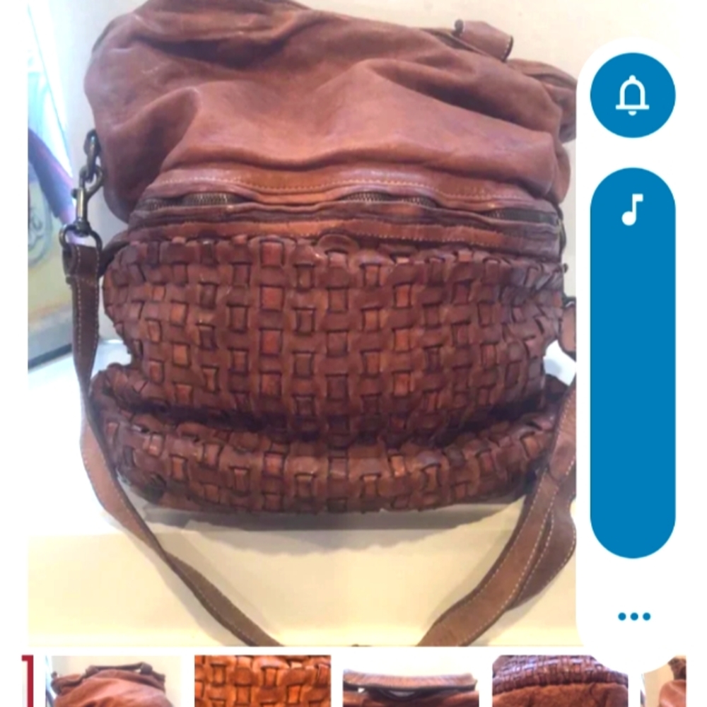 Large leather bag Langellotti